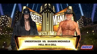 WWE 2K24  Shawn Michaels vs Undertaker  Hell in a Cell Match at WrestleMania  PS5™ [upl. by Idnem]