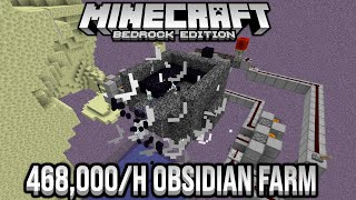 468000h Obsidian Farm Showcase Minecraft Bedrock 114 [upl. by Venus]