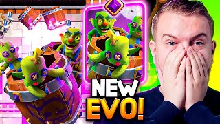 NEW GOBLIN EVOLUTION FIRST GAMEPLAY  Clash Royale [upl. by Rinaldo]