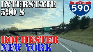 I590 South  Rochester  New York  4K Highway Drive [upl. by Haskins]