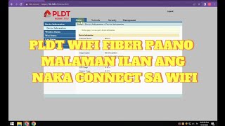 PLDT WIFI FIBER  PAANO MALAMAN ILAN ANG NAKAKONECT AT KUNG PAANO MAGPALIT NANG PASSWORD TAGALOG [upl. by Yluj520]