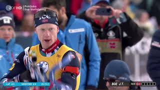 Johannes Thingnes Boe  ALL 4 SHOOTINGS 07012023 125 KM PURSUIT  POKLJUKA [upl. by Jamaal984]