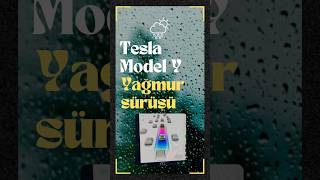 Tesla Model Y Yağmurlu havada sürüş tecrübesi Arka Görüş  Marka geçiyor Reklam [upl. by Naitsihc559]