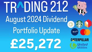 Trading 212 AUGUST 2024 Dividend Update  BEST MONTH EVER  How Much My £25000 Portfolio Paid Me [upl. by Aileno]