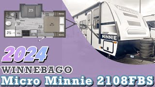 2024 Winnebago Micro Minnie 2108FBS COUPLES CAMPER  Veurinks RV Center  Grand Rapids Holland Mi [upl. by Rumpf29]