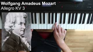 Wolfgang Amadeus Mozart  Allegro KV 3  Mobiler Musikunterricht Regensburg [upl. by Atekihs]