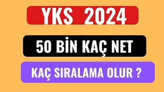 ÜNİVERSİTE YKS 2024 50 BİN KAÇ NET KAÇ SIRALAMA OLUR [upl. by Ahdar]