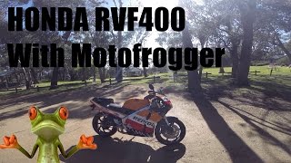 Honda RVF400 With MotoFrogger [upl. by Hansiain596]