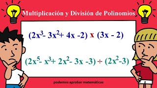 Multiplicación y División de Polinomios [upl. by Lerual654]