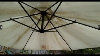 How to replace or Remove Patio Parasol Cover [upl. by Laon]