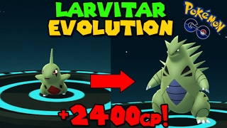 Evolving LARVITAR to TYRANITAR Pokemon Go GEN 2 Evolution [upl. by Doownil]