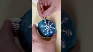 Snowflake mandala Christmas ornament holidayswithshorts satisfying ornaments mandala dotart [upl. by Wharton]