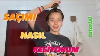 SAÇIMI KENDİM NASIL KESİYORUM [upl. by Lindbom]