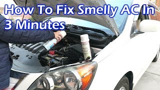 How to Fix Smelly AC in Your Car Like the Pro in 3 Minutes [upl. by Darsey268]