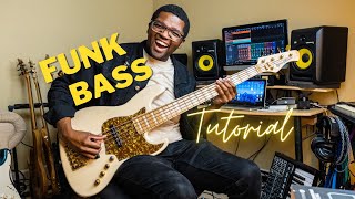 3 Crazy FUNK Bass Licks TUTORIAL [upl. by Ettenom]