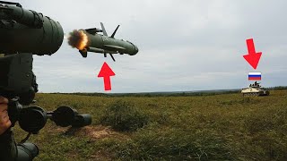 Ukrainian ATGM Javelin Silences Russian BMP Bombarding Civilians in Kursk region [upl. by Nadnarb985]