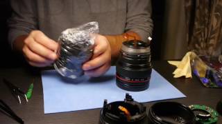 002 Lens repair Canon 2870 28 L usm AF motor replacement timelaps [upl. by Abbottson]