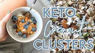 Keto Coconut Clusters Vegan and Gluten Free Snack [upl. by Ina]