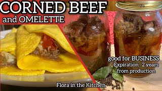 Homemade Corned Beef Right Canning procedure PotatoEgg Omelette omelette beef frittata [upl. by Letizia322]