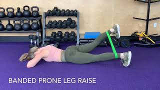 Banded Prone Leg Raise [upl. by Sarilda]