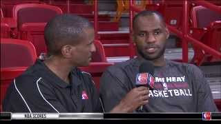 June 11 2014  NBATV  LeBron James Interview 1 Day Prior to 2014 NBA Finals Game 04 Vs Spurs [upl. by Eednas]