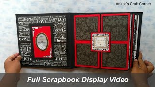 Full Scrapbook Display Video  Scrapbook Ideas  anniversary scrapbook [upl. by Kauppi]