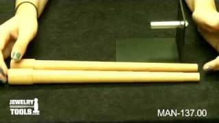 MAN13700  Stepped and Plain Wooden Ring Mandrel Set with Steel Base  Jewelry Making Tools Demo [upl. by Becht]