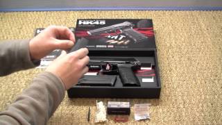 Airsoft  Tokyo Marui HK45 unboxing English subtitles [upl. by Primrose290]