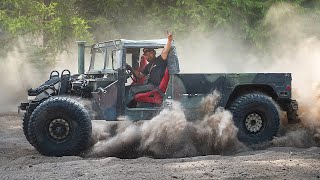 Corvette Swapped Humvee First Test drive [upl. by Jessey]