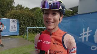 Annemiek van Vleuten  Interview at the start  Womens Glasgow UCI World Championships 2023 [upl. by Uziel]