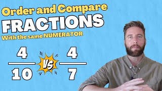 How to QUICKLY order and compare FRACTIONS with the same NUMERATOR [upl. by Crispen]