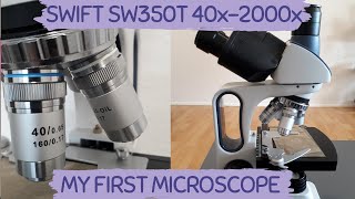 MICROSCOPE FOR PERSONAL USE MY FIRST MICROSCOPE SWIFT SW350T 40x2000x MAGNIFICATION MICROSCOPE [upl. by Dwaine690]