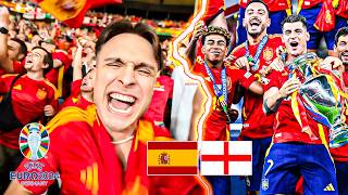 Spagna vs Inghilterra  SPAGNA CAMPIONE DEUROPA FOLLIA TRA I TIFOSI 🇪🇸😱  Finale Europeo [upl. by Llerod]