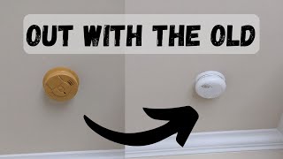 How to replace old hard wired smoke detectors  easy DIY [upl. by Renrew]