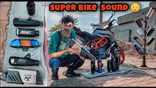 Best amp Cheapest  Loudest full system exhaust for KTM DUKE 390 [upl. by Eizeerb]