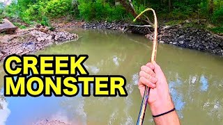 70 LB MONSTER in a TINY CREEK INSANE [upl. by Ydoj]