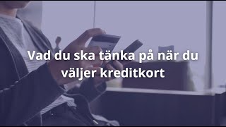 Kreditkort bäst i test  välj det bästa kreditkortet [upl. by Gnilsia]