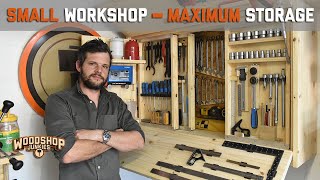 Ultimate DIY Tool Storage For Small Garage Workshops  Workshop Organizer [upl. by Lurleen]