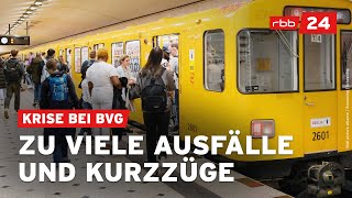 UBahnKrise in Berlin BVG erreicht vereinbarte Ziele nicht [upl. by Sitnalta748]