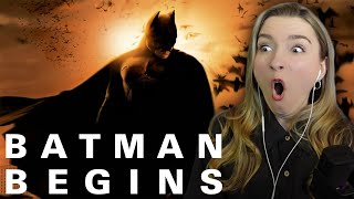 IM OBSESSED WITH BATMAN  Watching Batman Begins For the First Time Again LOL [upl. by Loftis655]