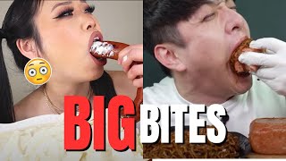 Mukbangers Doing REALLY REALLY Insane BIG BITES [upl. by Graves]