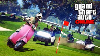 EPIC STUNTS amp GOLF CART BUSTED  GTA 5 Online  PC [upl. by Koziara]