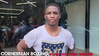 JALIL HACKETT MOMENTS AFTER FIRE SPARRING SESSION  SOUTHBOX GYM BY ERIC KELLY IN BRONX NEW YORK [upl. by Anam]