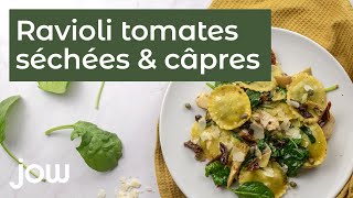 Recette des ravioli tomates séchées amp câpres [upl. by Yelyr]