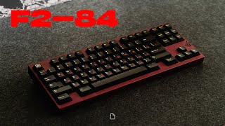 F284  Aluminium Plate  Vintage MX Black Switch  JTK Wob Red Cyrillic Keycap  Sound Test [upl. by Compton]