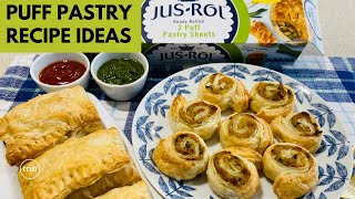 3 Puff Pastry Recipes  Quick amp Easy Appetizers I How to use Puff Pastry Sheet [upl. by Dixie]