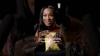 Coco Jones Shares Her Favorite Snack with W Magazine  W Magazine [upl. by Ahsitram174]