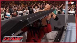 WWE 2K24  Raw  quotCasket Matchquot Imposter Kane vs Kane [upl. by Hsizan]