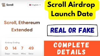 Scroll Airdrop Listing Date  Scroll Airdrop Real or Fake  Scroll Airdrop Price Prediction  Coin [upl. by Nuahsad]