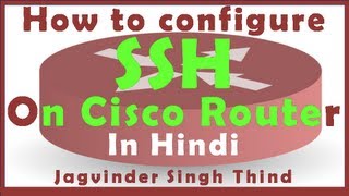 ✅ How to configure SSH on Cisco Router in Hindi [upl. by Vowel]